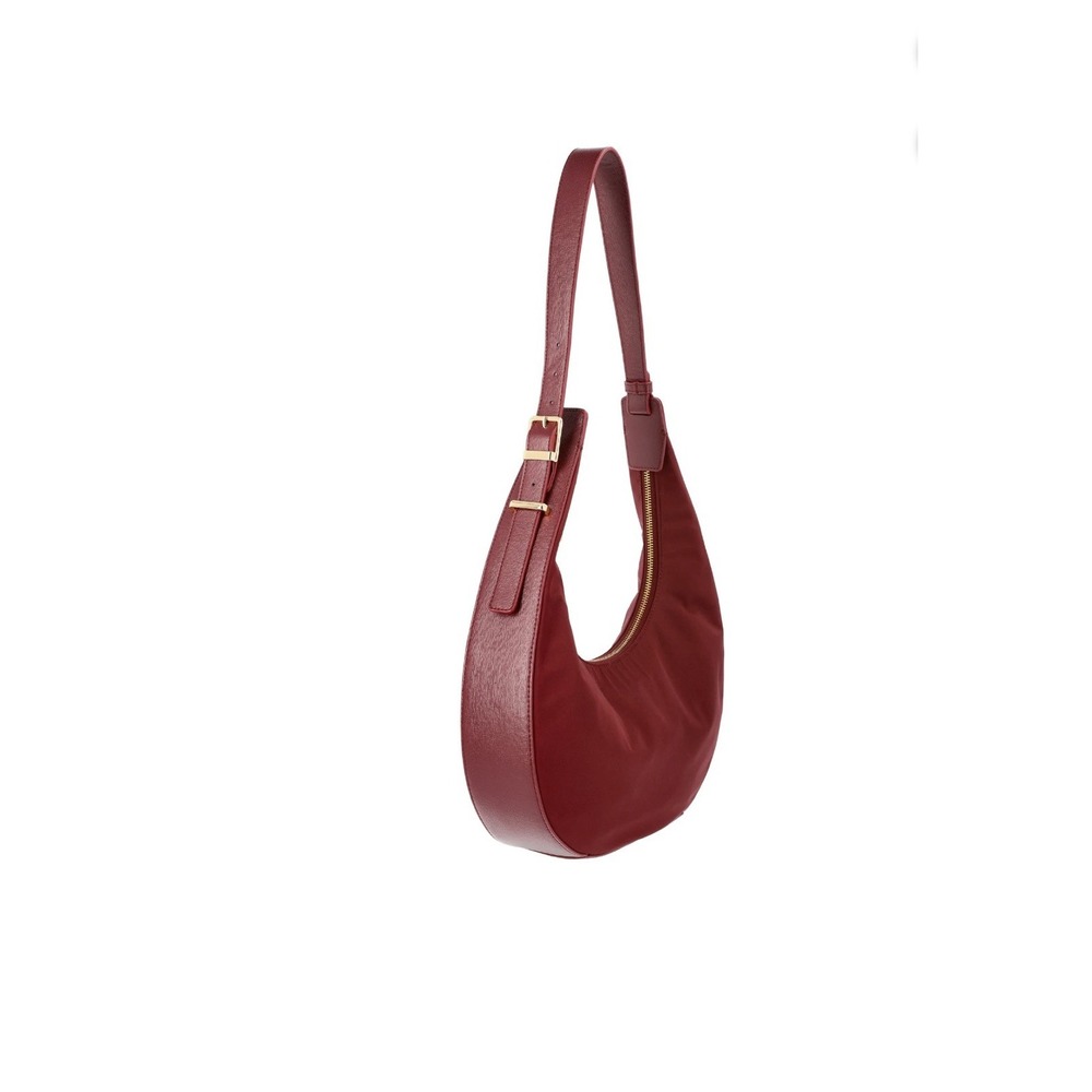 Time and Tru Hobo Shoulder Adjustable Strap Handbag Burgundy Red Crimson Medium